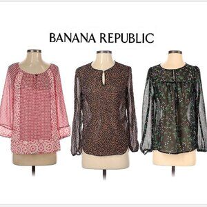 BUNDLE!! BANANA REPUBLIC - 3 printed blouses (size XS)
